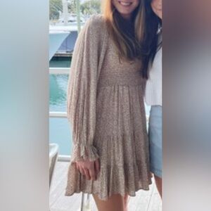 Tan with White Flowers Altar’d State Dress